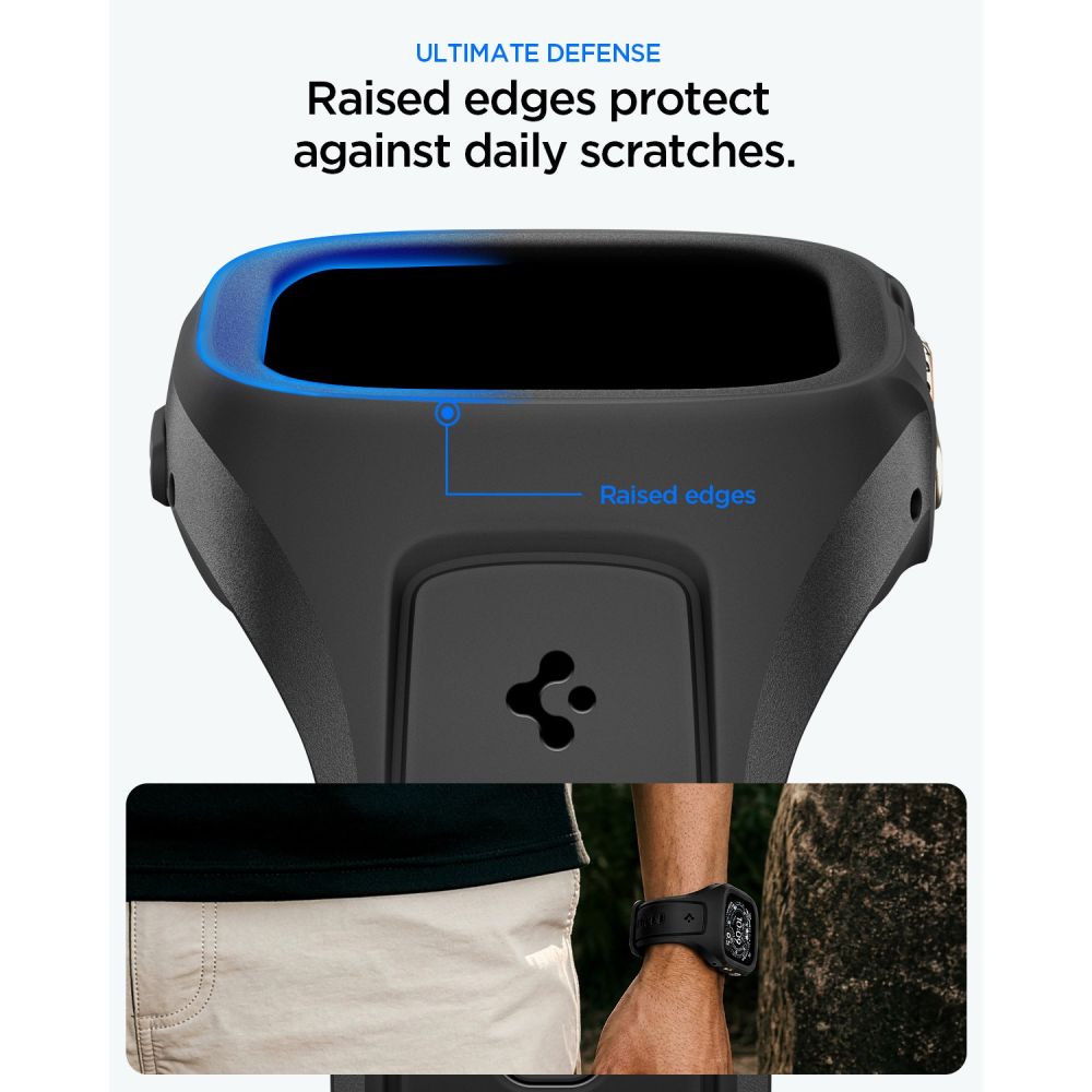 Spigen Liquid Air Pro dirželis, skirtas Apple Watch Ultra 49mm – juodas