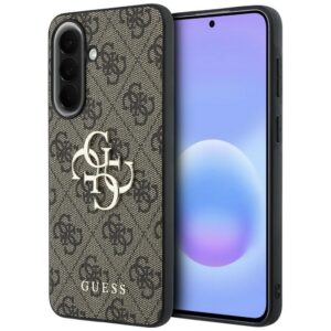 Guess Leather 4G Metal Logo dėklas Samsung Galaxy A37 5G - rudas
