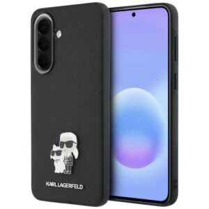 Karl Lagerfeld Saffiano w/ K&C Metal Logo dėklas Samsung Galaxy A57 5G - juodas