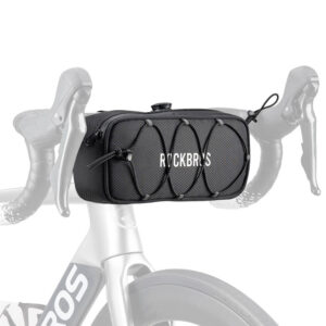 Rockbros TL001 ROAD TO SKY 1,9L vandeniui atsparus dviračio vairo krepšys - juodas