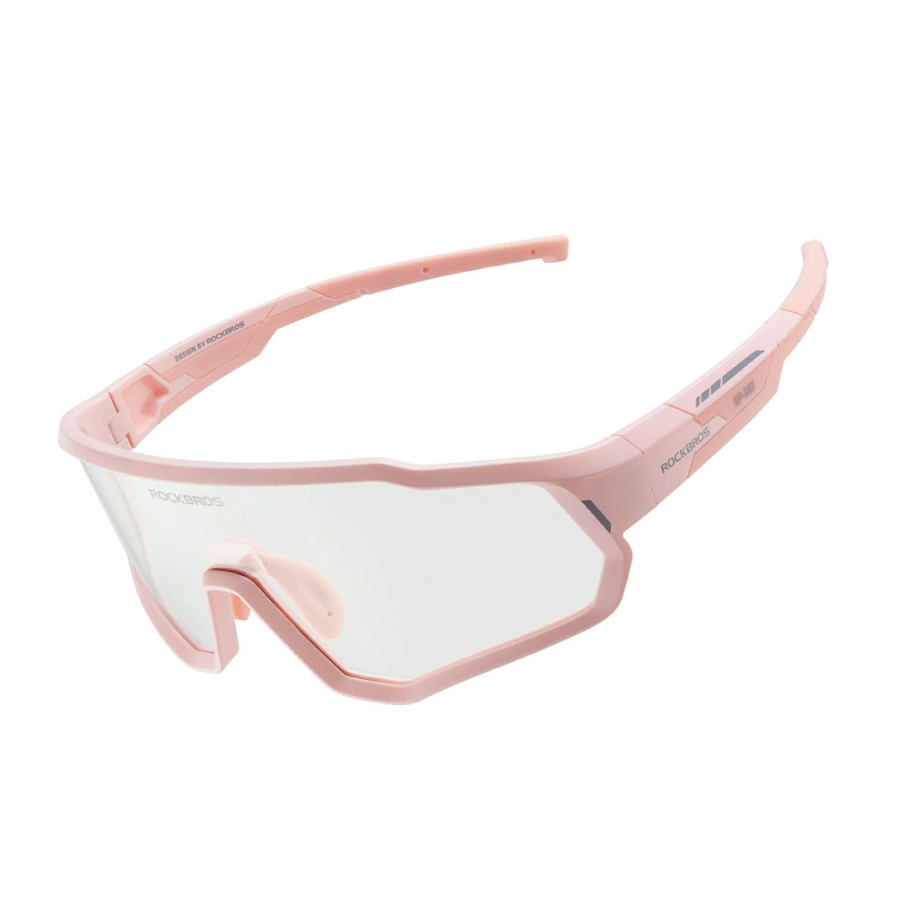 Rockbros SP383 Photochromic dviračių akiniai su UV400 apsauga vaikams - rožiniai