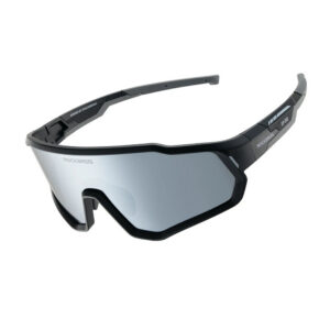 Rockbros SP383 Polarized veidrodžini vaikų dviračių akiniai su UV400 apsauga - juodi