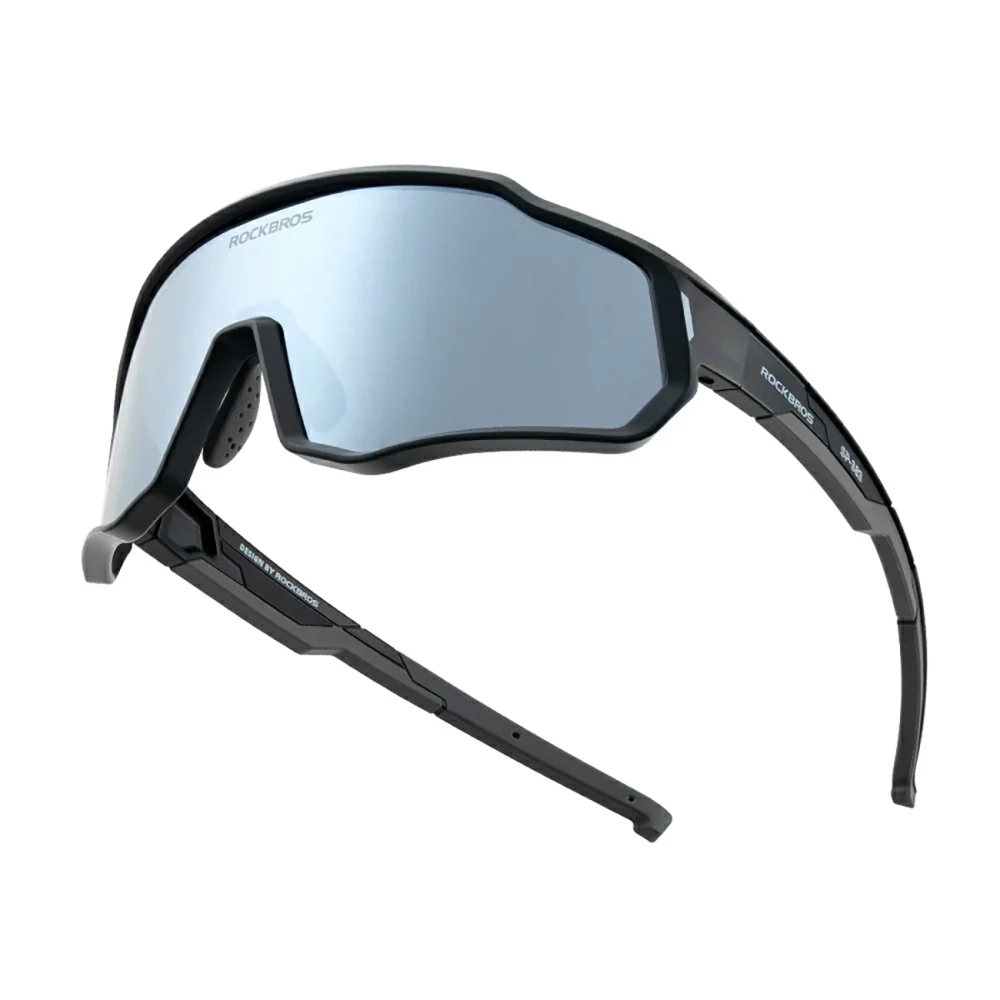 Rockbros SP383 Polarized veidrodžini vaikų dviračių akiniai su UV400 apsauga - juodi