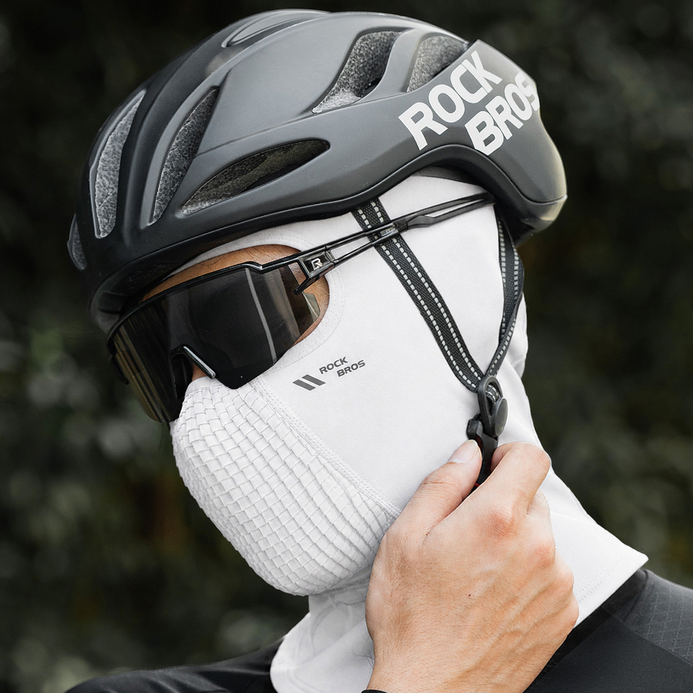Rockbros LF25699 flīsinė dviračio balaklava - balta