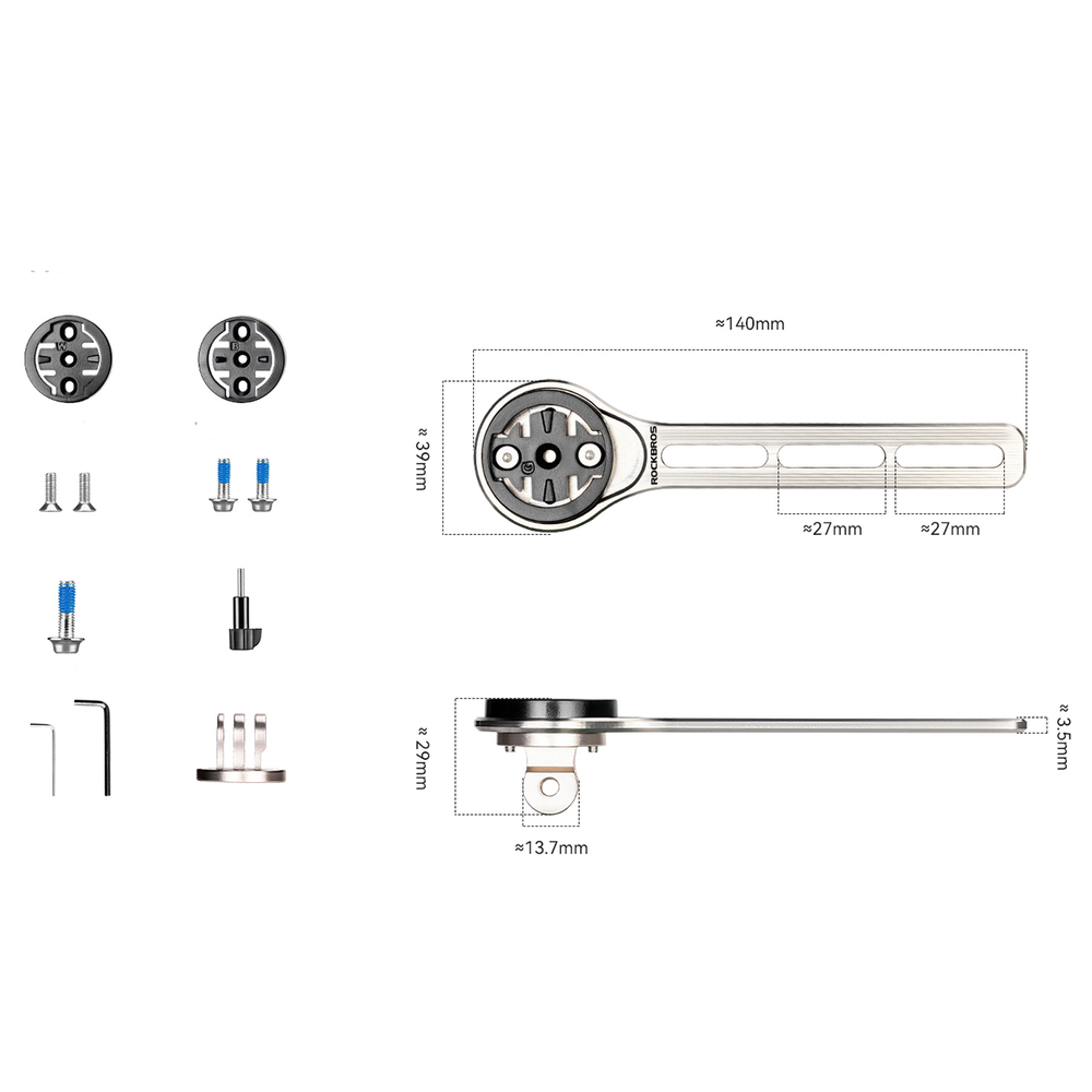 Rockbros FK-307T titano lydinys dviračio kompiuterio laikiklis - titanas