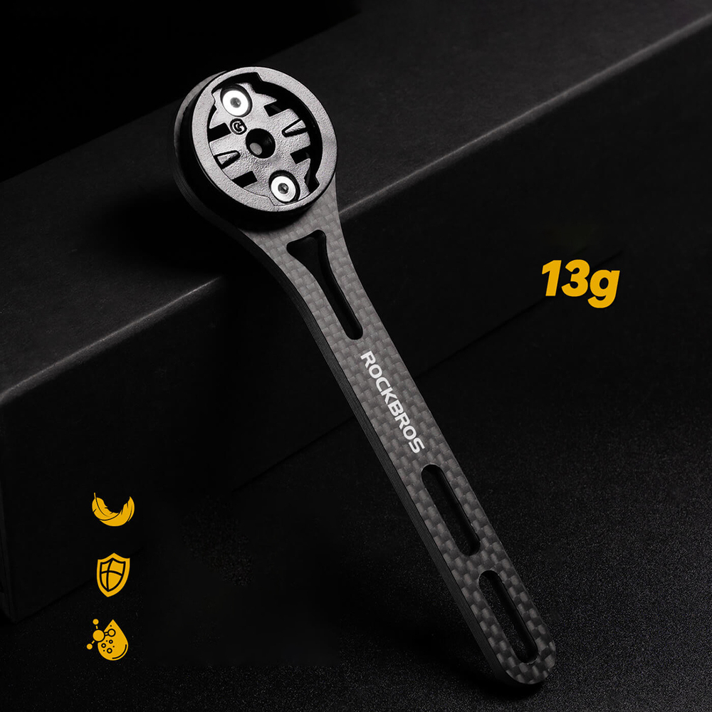 Rockbros FK-307W anglies pluošto dviračio kompiuterio laikiklis - juoda