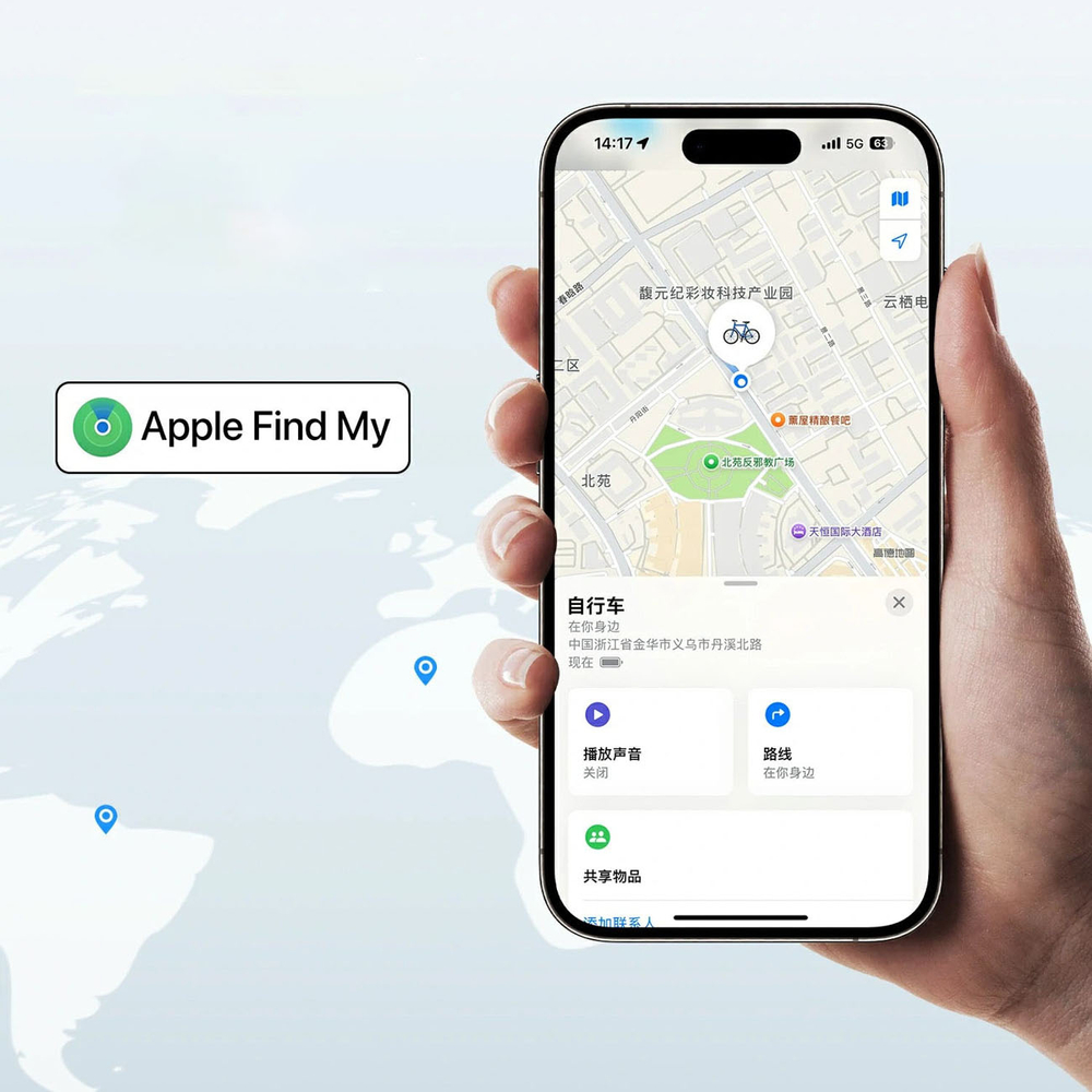 Rockbros RT1W Apple Find My Bluetooth lokalizatorius - juodas