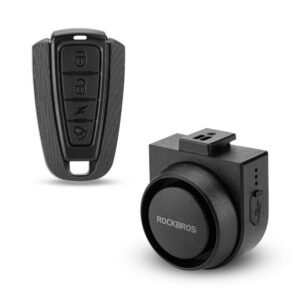 Rockbros A2 Dviračio skambis su 115 dB aliarmą ir USB-C nuotoliniu valdymu - Juodas