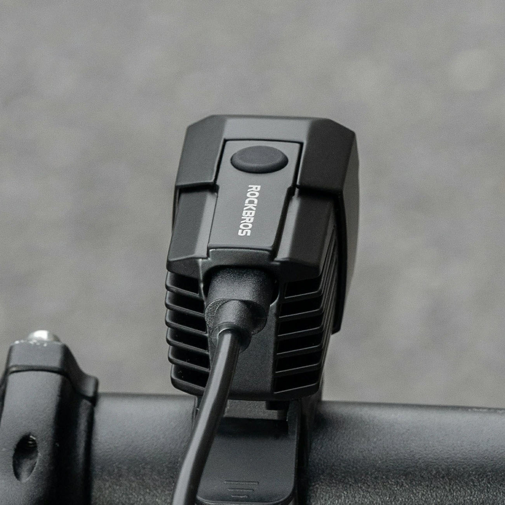 Rockbros RHL1600 Priekinė dviračio lempa 1600 lm su išorine maitinimo dalimi USB-C - juoda