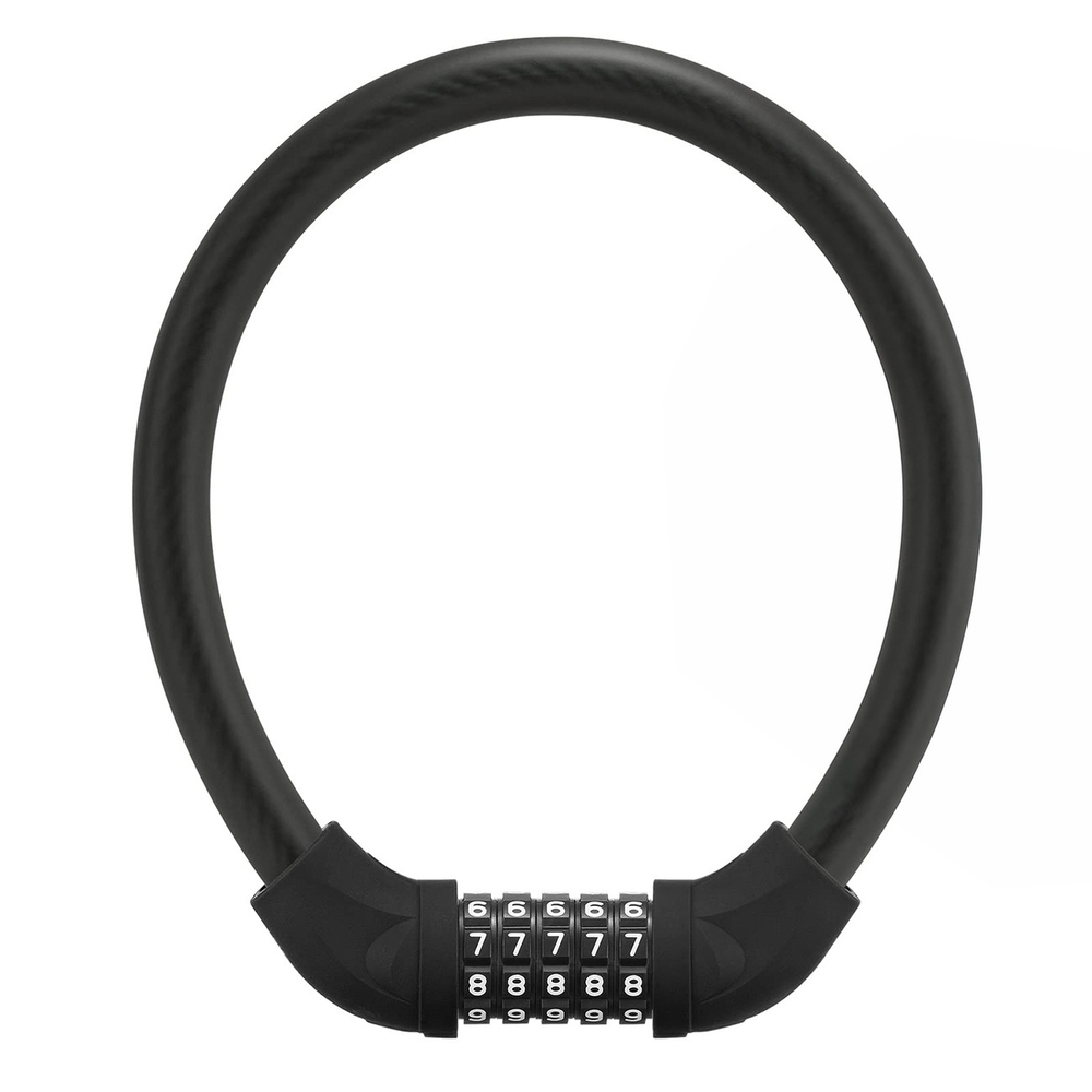 Rockbros RKS870-BK dviračio spyna su kodu, plieno kabelis, 85 cm - juoda