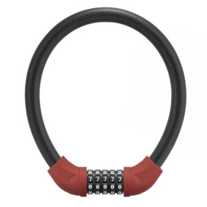 Rockbros RKS870-RD dviračio spyna su kodu, plieno kabelis, 85 cm - raudona