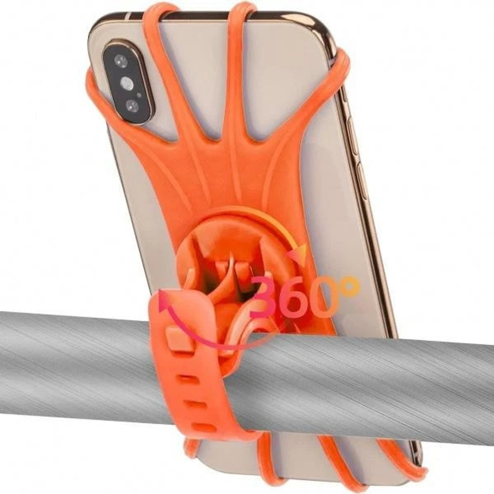 Rockbros LF436 vairo spaustuko telefono laikiklis - oranžinis