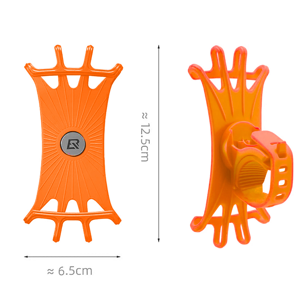 Rockbros LF436 vairo spaustuko telefono laikiklis - oranžinis