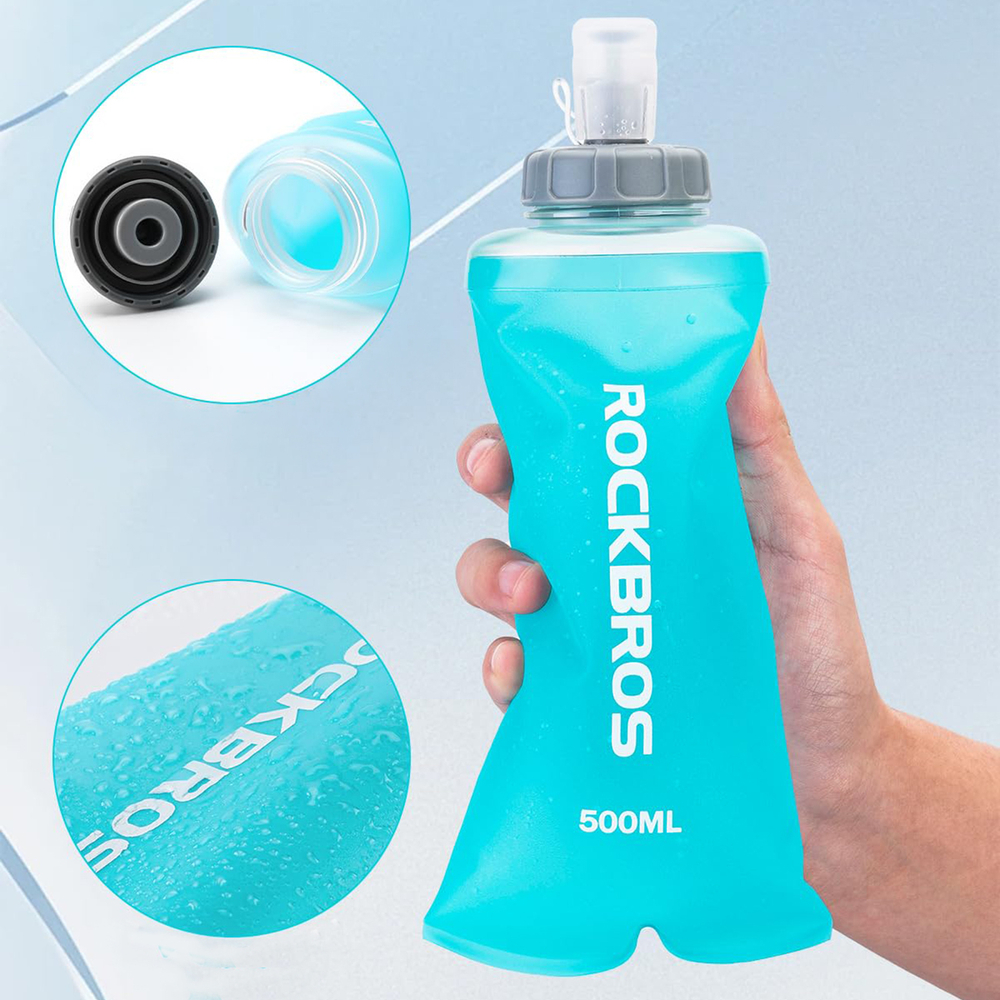 Rockbros 35210027001 minkšta bėgimo vandeni kolba 500 ml - šviesiai mėlyna
