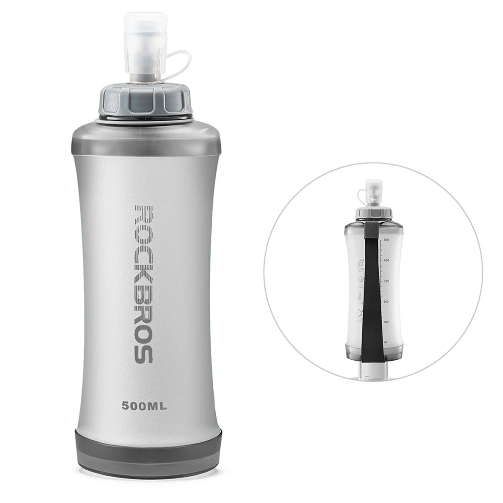 Rockbros 350017001 minkšta bėgimo vandeni kolba 500 ml - balta