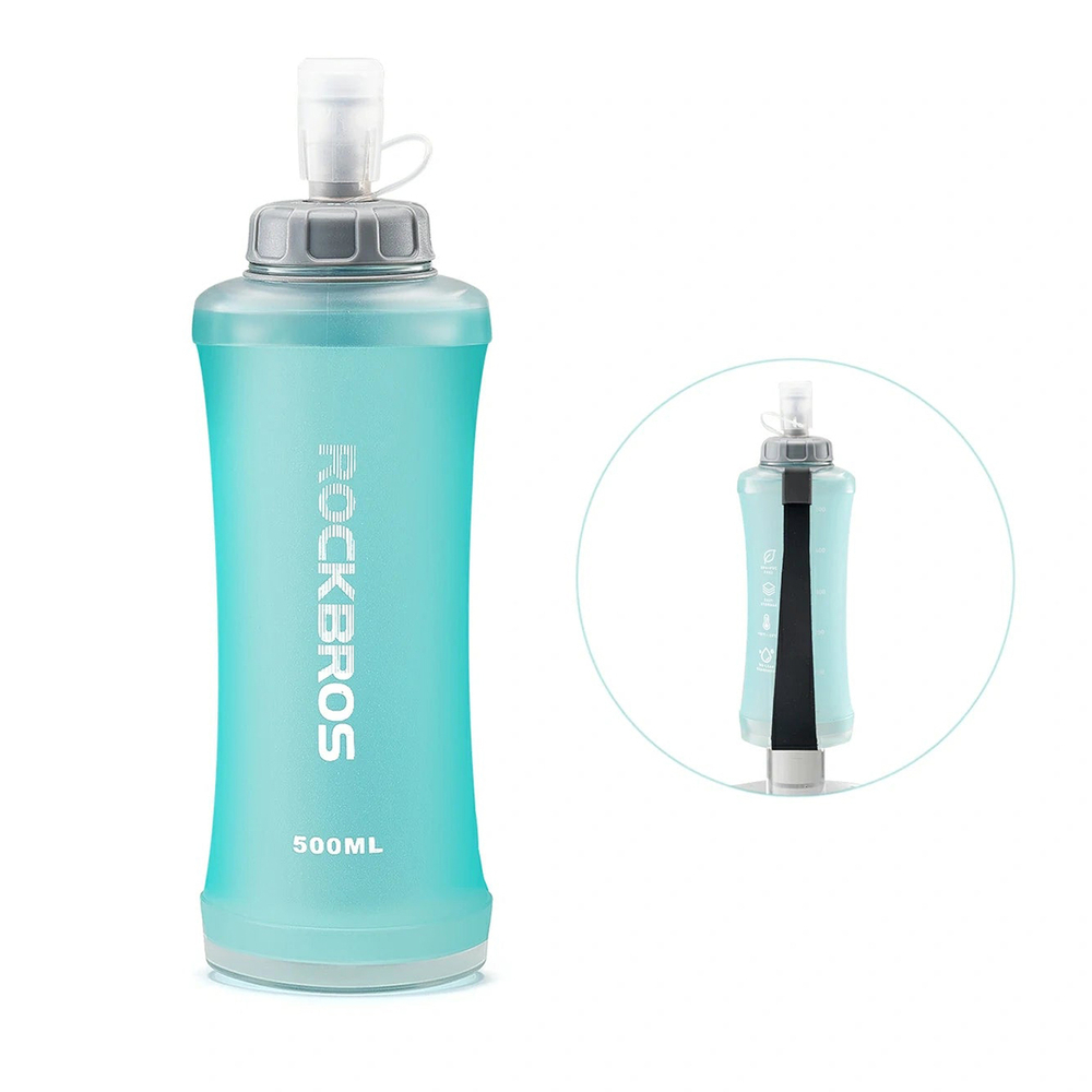 Rockbros 350017002 minkšta bėgimo vandeni kolba 500 ml - šviesiai mėlyna