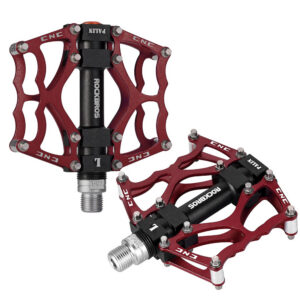 Rockbros JT201012LR 2010-12L Aliuminio platformos dviračio pedalai - raudoni