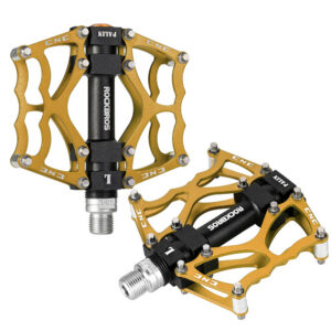Rockbros JT201012LG 2010-12L Aliuminio platformos dviračio pedalai - auksiniai