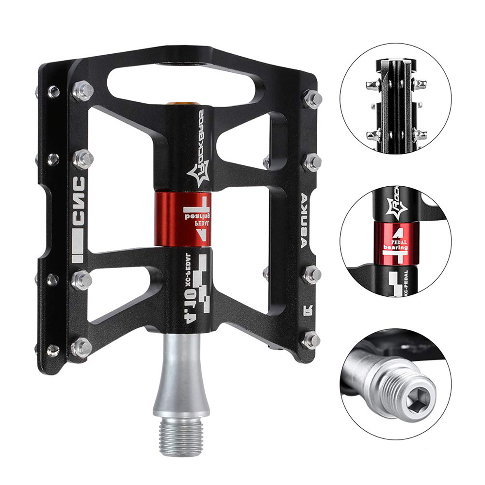 Rockbros JT410 4.10 4 Rutulių Dviračio Pedalai - Juodi