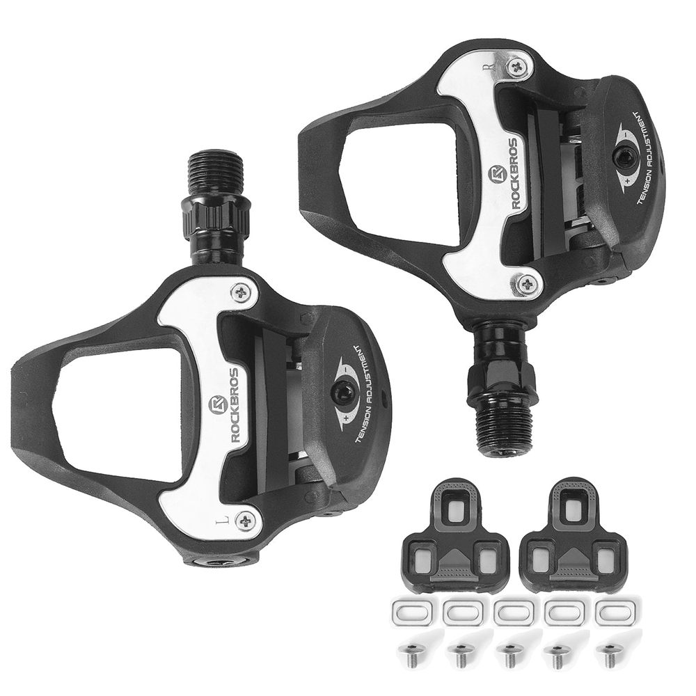 Rockbros LP-R pedalų flekai, LOOK sistema - juoda
