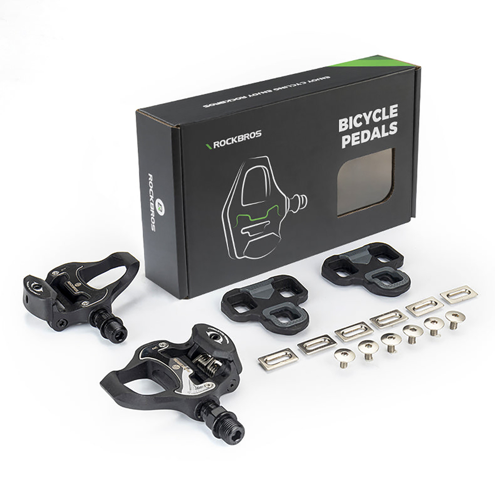 Rockbros LP-R pedalų flekai, LOOK sistema - juoda