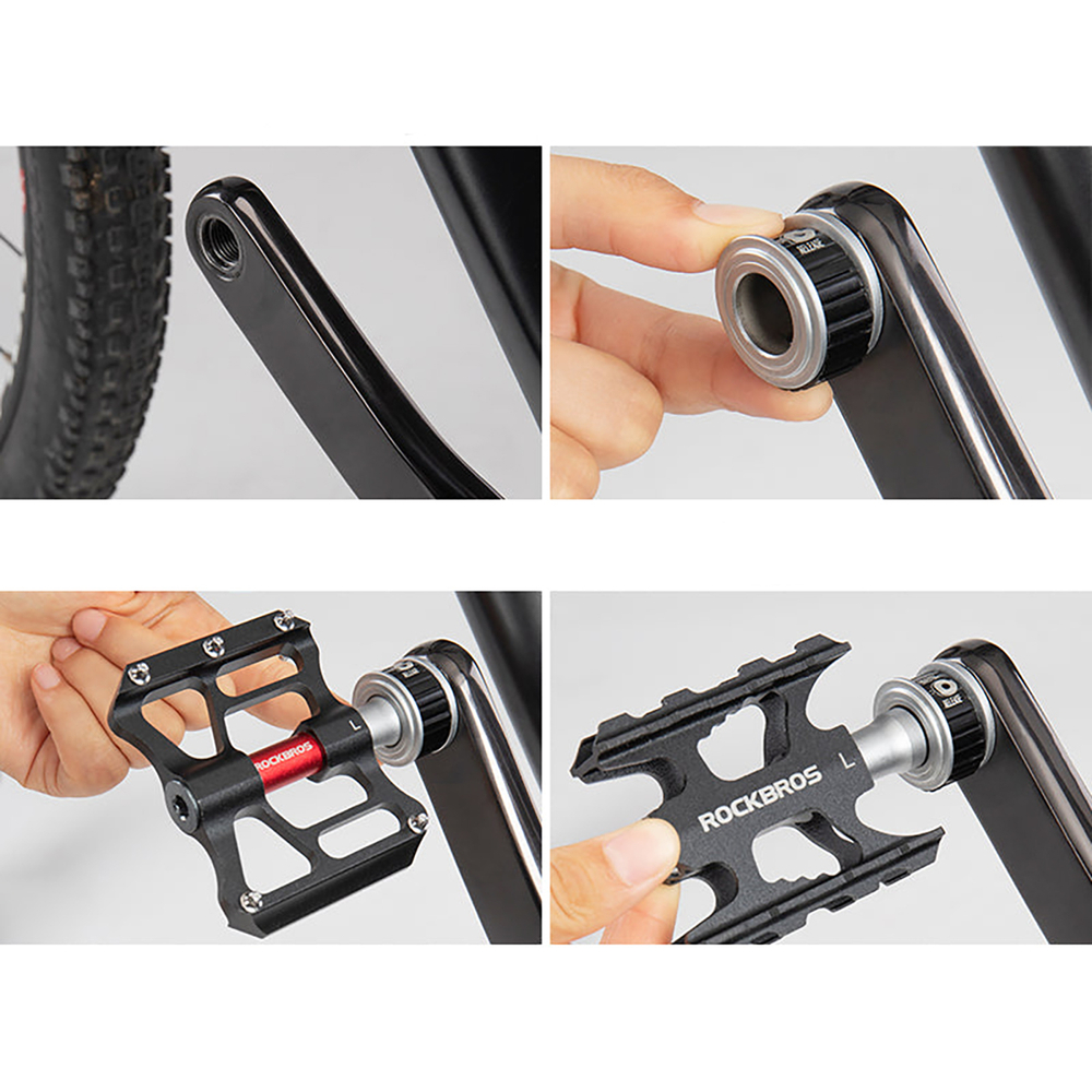 Rockbros K3462F-BK Atskirtieji Greito Uždarymo Dviračio Pedalai - Juodi