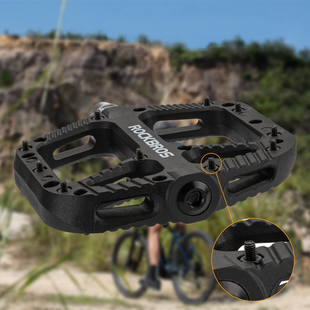 Rockbros 2018-12A Nailoniniai Dviračio Pedalai - Juodi