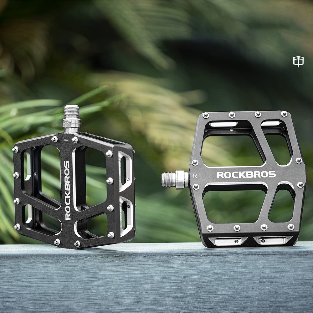 Rockbros K399-BK plati platformo dviračio pedalai - Juodi