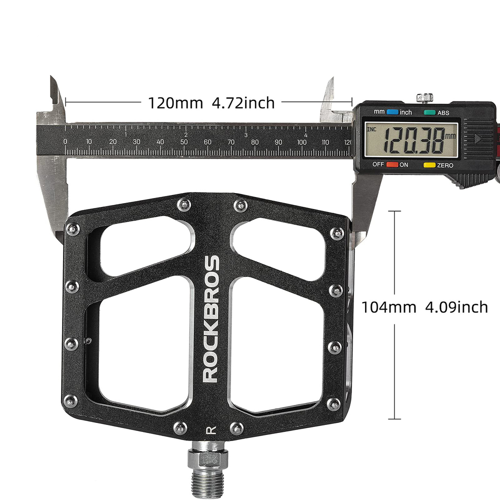 Rockbros K399-BK plati platformo dviračio pedalai - Juodi