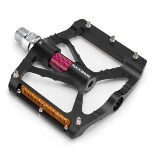 Rockbros K307PT aliuminio atspindintys platforminiai dviračio pedalai - Juodi
