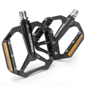 Rockbros C700 Atšvaitos Aliumininiai Platforminiai Dviračio Pedalai - Juodi