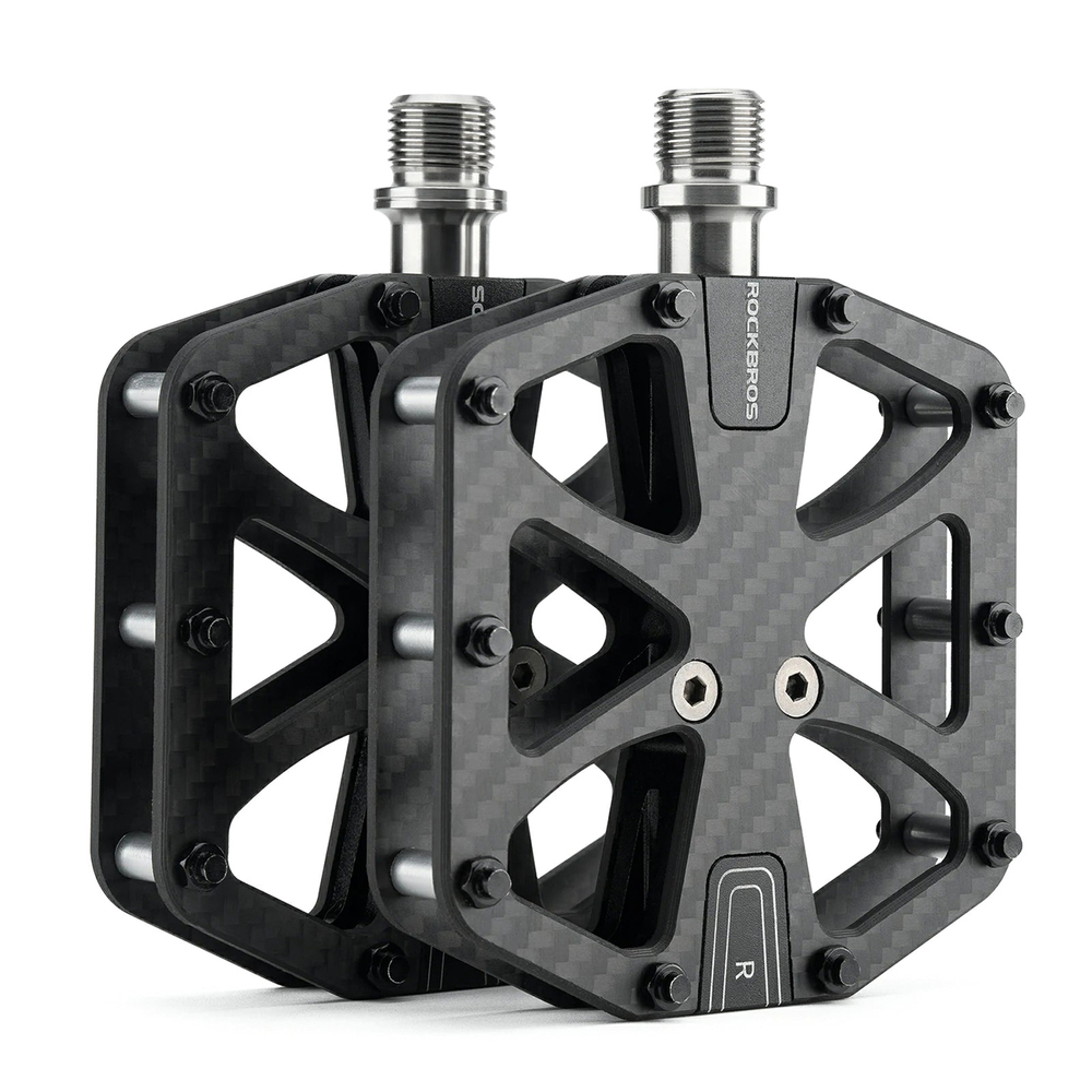 Rockbros C525 Anglies Plaušų Platforminiai Dviračio Pedalai - Juodi
