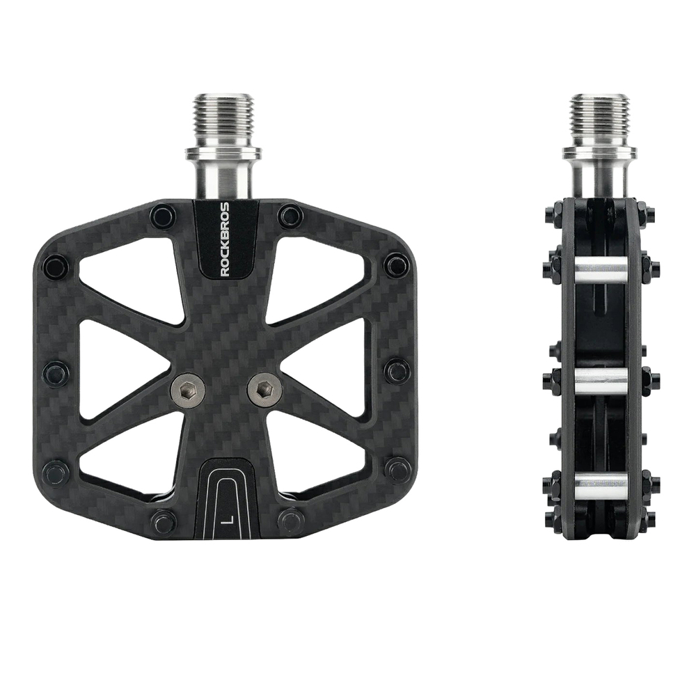 Rockbros C525 Anglies Plaušų Platforminiai Dviračio Pedalai - Juodi