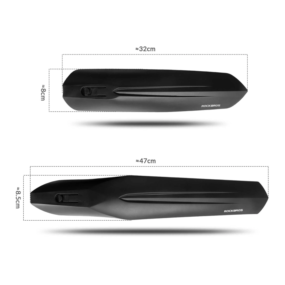 Rockbros FK-880 priekinės ir galinės dviračio blendžiai 24" dviračiams - juoda