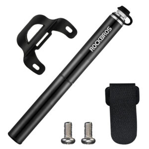 Rockbros JG-PB-004 lengva dviračio pompa su slėgio matuokliu - juoda