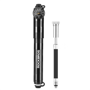 Rockbros HQ-67A-L03 BK dviračio pompa su slėgio matuokliu - juoda