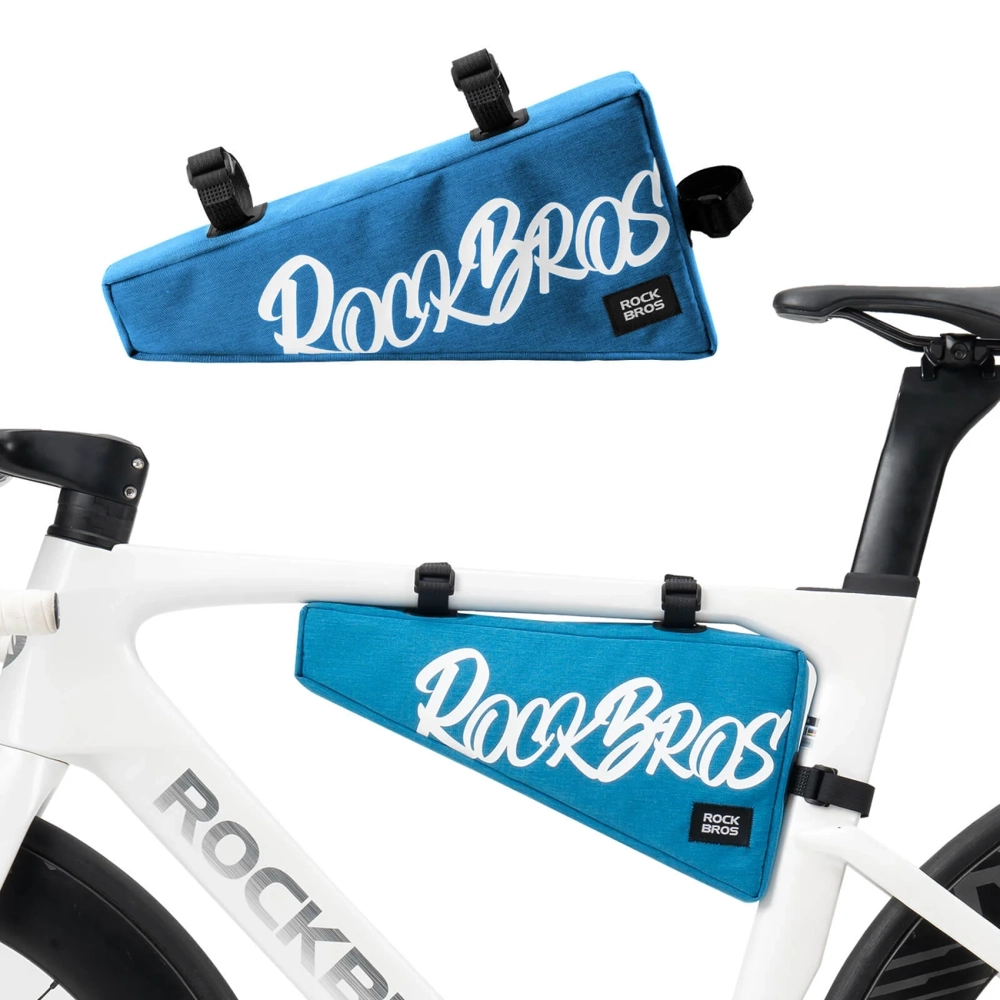 Rockbros G008 Flash Journey trikampio rėmo dviračio krepšys XL 1.9 l - mėlynas
