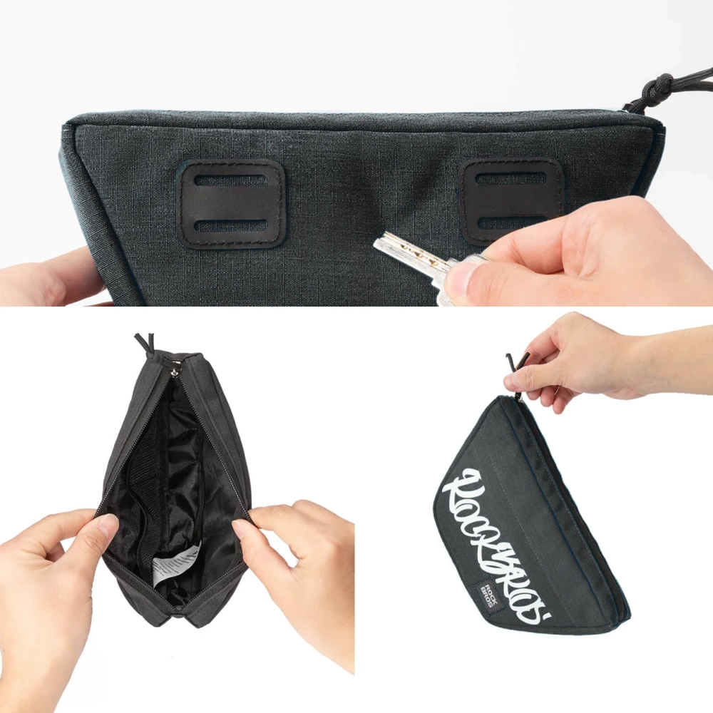 Rockbros G011 Flash Journey trapecinis vairo dviračio krepšys 0,7 l – juodas