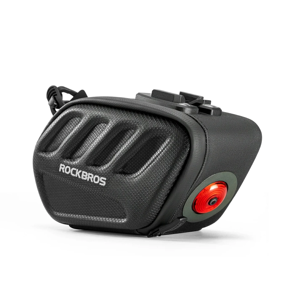 Rockbros C61 Dviračio balno krepšys su išmaniąja galine šviesa 0.45L - Juodas