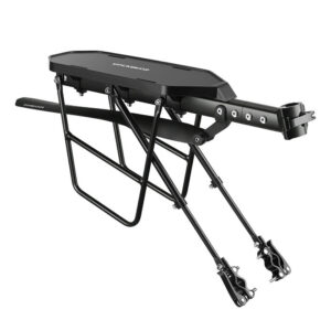Rockbros RBHJ-1 Black Diamond dviračio bagažinė su purvo apsauga ir greitojo atleidimo sistema 26-29" kalnų dviračiams - juoda