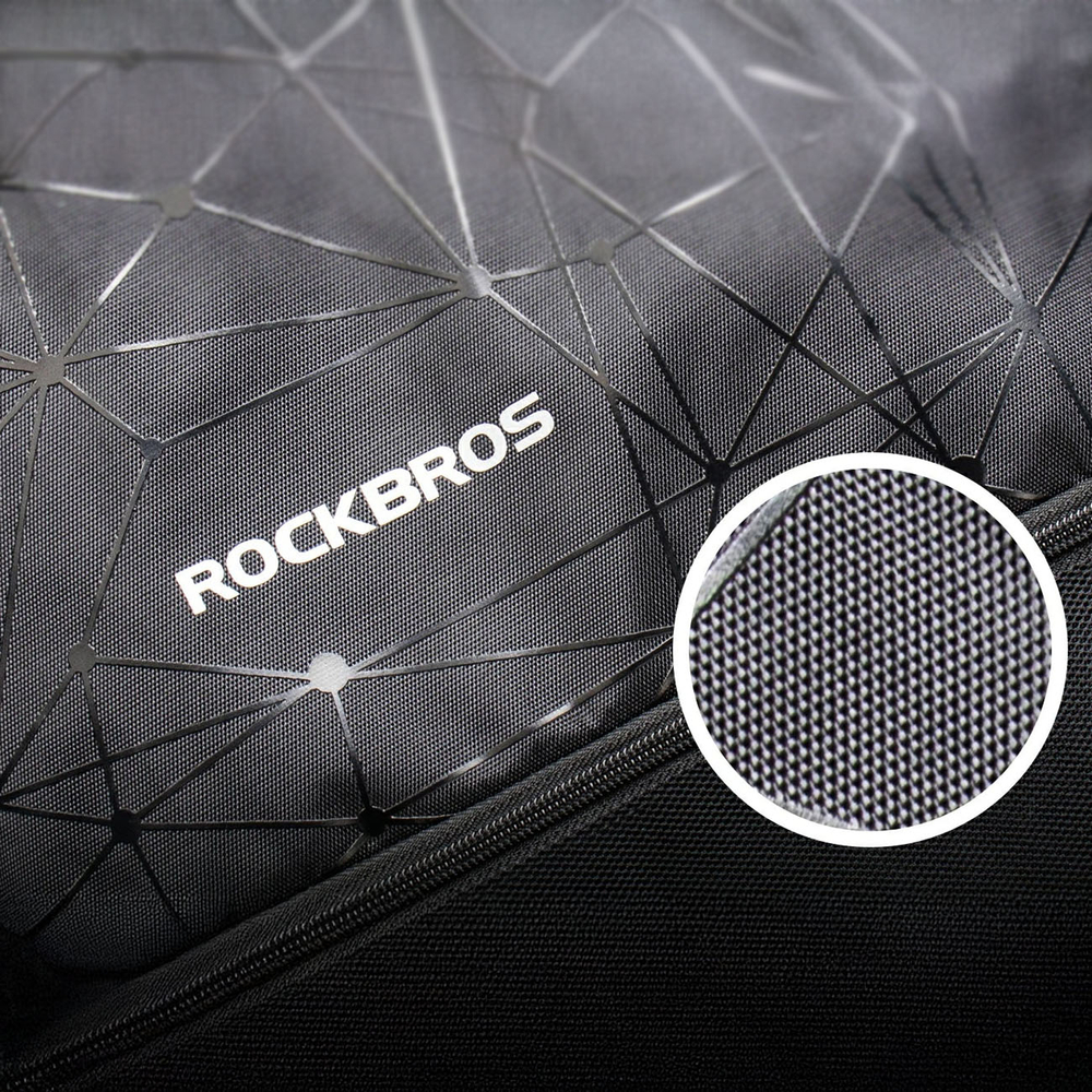 Rockbros D49-2 sporto kuprinė su raištu, užtrauktuku ir vėdinamu nugara 9 l - juoda