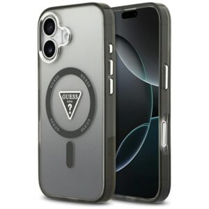 Guess IML Gradient Triangle Logo MagSafe dėklas iPhone 17 - juodas