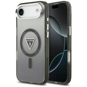 Guess IML Gradient Triangle Logo MagSafe dėklas iPhone Air - juodas