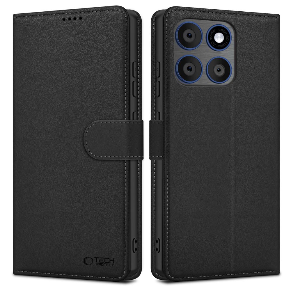 Dėklas Tech-Protect Wallet Motorola Edge 70 5G, juodas