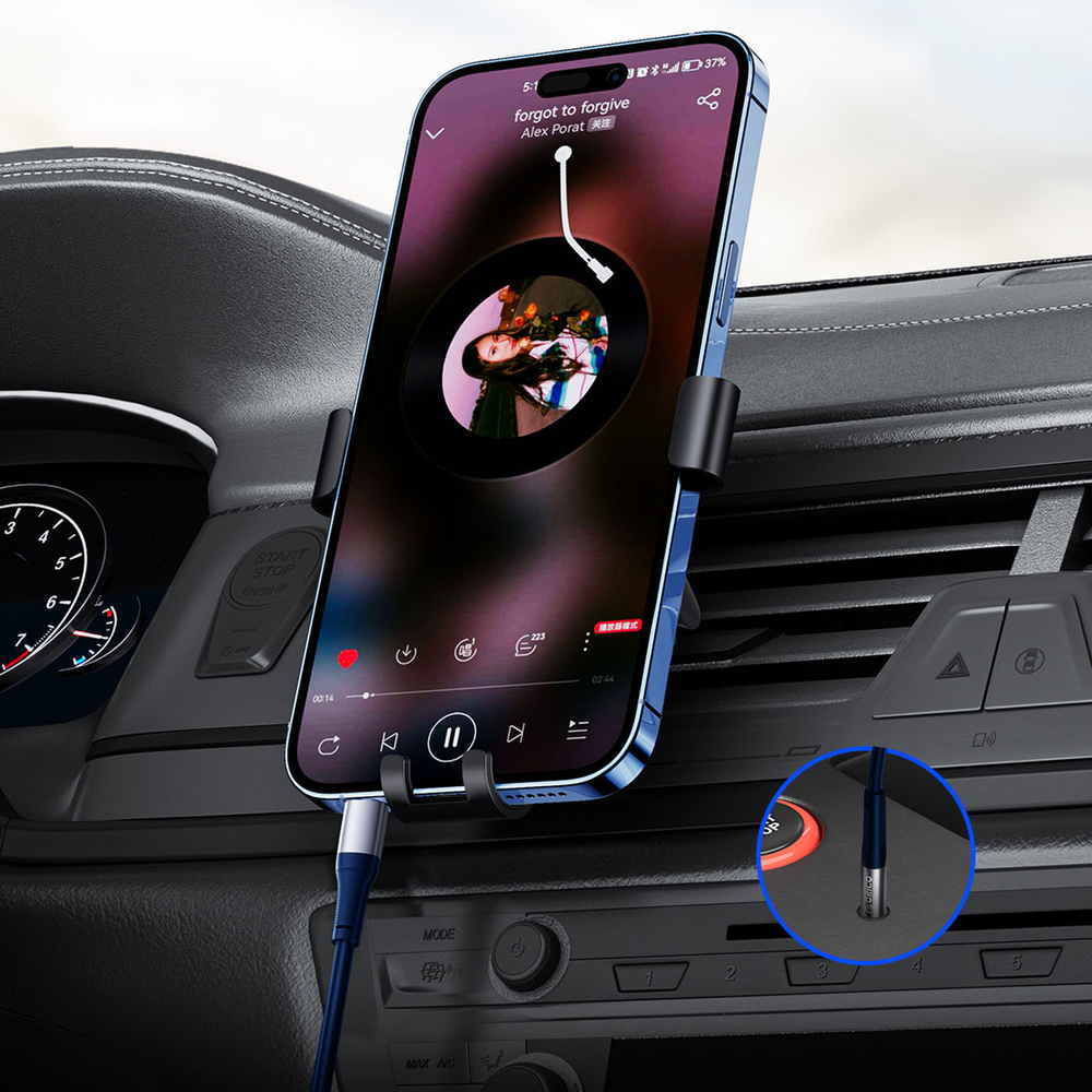 Orico AXC-02 USB-C į 3.5 mm garso lizdą audio kabelis 20 cm - mėlyna