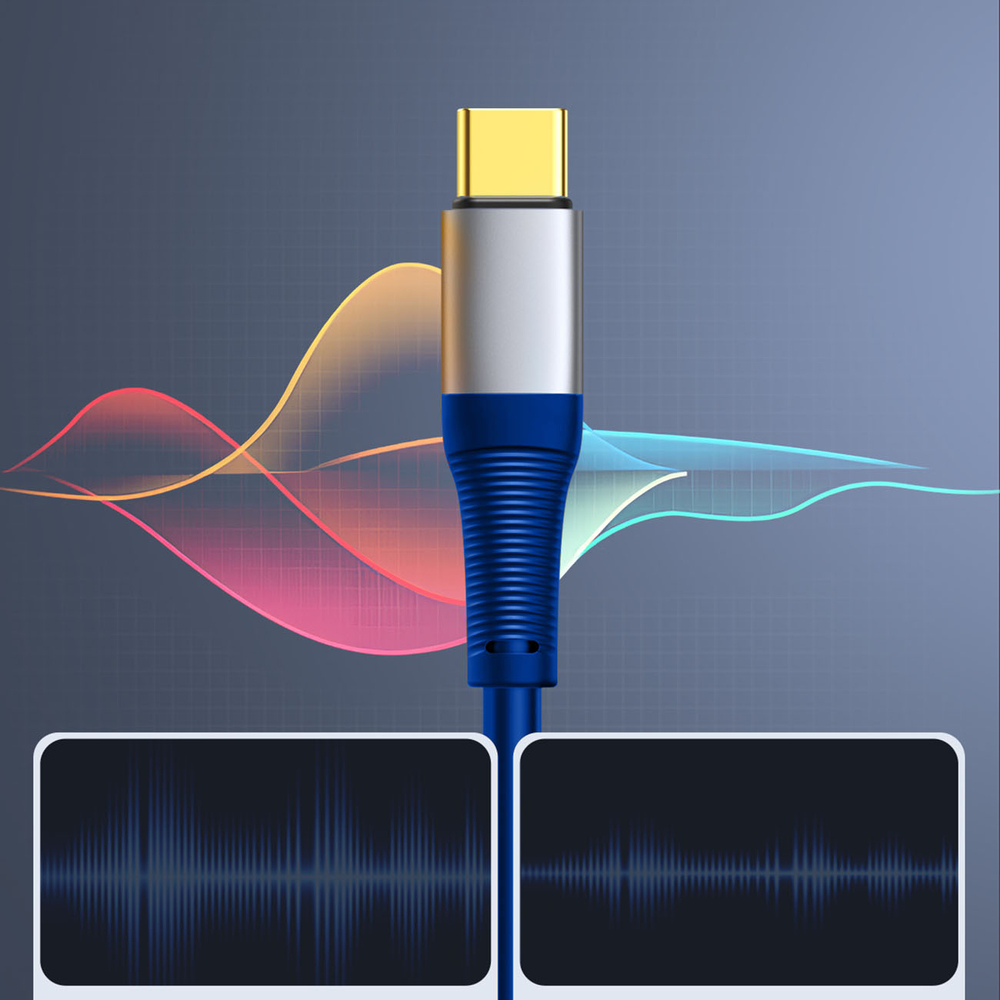 Orico AXC-02 USB-C į 3.5 mm garso lizdą audio kabelis 20 cm - mėlyna