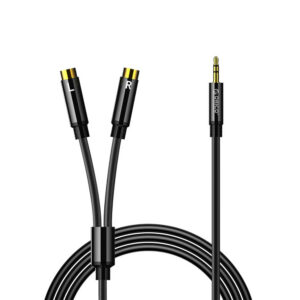 Orico AXRF garso kabelis mini jack 3.5 mm į 2x RCA moterišką 5 m - juodas