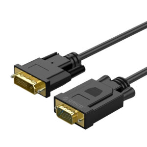 Orico XD-DITV kabelis DVI 24+1 VGA Full HD adapteris 5 m - juodas