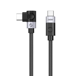 Orico CW240 USB-C to USB-C PD 240W 20Gb/s 0.5m kampuotas kabelis - juodas