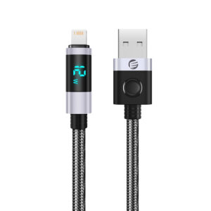 Orico LDA2L USB-A į Lightning kabelis 12W su LED ekranu 0,5m - juodas ir sidabrinis